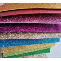 Wholesale Foamiran Korean Glitter Foam Sheets Adhesive EVA Sticky
