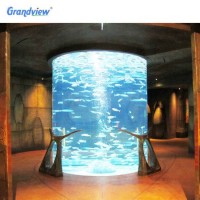Cylinder High Transparent Large Thick Acrylic Fish Tank for Aquarium