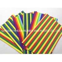 Rainbow EVA Foam Sheet for Craft with Color Lines