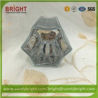 Star Shaped Top Quality Electroplated Glass Candle Holders