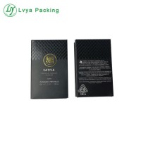 High Quality Custom Gold Hot Stamping Logo Gift Book Style Paper Box with EVA for Packing Cigarette
