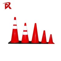 High Quality Rubber Traffic Cone Road Safety Cone with Reflective Tape
