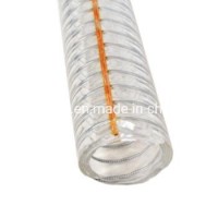 PVC Spiral Steel Wire Reinforced Hose with Oil  Acid Alkali Resistant  Anti Static