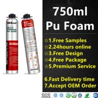 Free Samples 750ml Waterproof and High Density PU Polyurethane Spray Foam