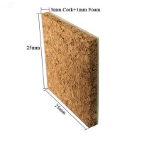 Self-Adhesive Cork Buttons Pads with Foam Cling Backing to Protect Glass Cork Spacer 25X25X3+1mm