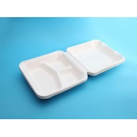 3 Compartment Microwave Food Container 93 Made From Sugarcane Pulp