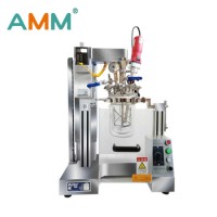 Amm-1L Lab Jacketed Glass Ultrasonic Vacuum Homogenizer Stirrer Emulsifier Process Mixing Reaction R