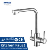 OEM ODM Stainless Steel 304 Sanitary Ware Kitchen Mixer Faucet / Water Tap