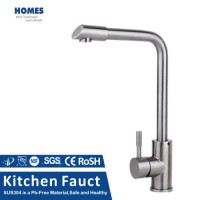 America Hot Sale Hot and Cold Mixer Kitchen Sink Basin Faucet Tap  360 Degree Stainless Steel SUS 30