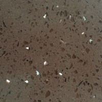 Wholesale Price Sparkle Brown Quartz Stone Slab for Kitchen Commercial