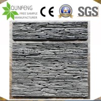 Piedra Cuarcita China Natural Black Stone Waterfall Slate Wall Brick