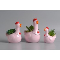 Chicken Shape Mini Animal Ceramic Succulent Plant Pot