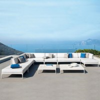 Modern New Factory Custom Outdoor Garden Wood Furniture Rope Home Lounge Sofa Bed Coffee Table Chair
