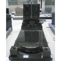 Angel Book Plate/Tombstone/Momument/Gravestone/Memorial with Kerbs and Vases