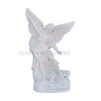 Religious Marble Stone Michael Figure Statue