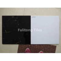 Super White Black Polished Glazed Floor Tile