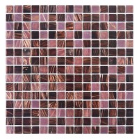 Low Price Modern Colorful Gold Line Red Glass Mosaic Tiles