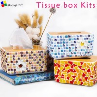 Tissue Box Mosaic Kits Puzzle Children DIY Mosaic Materials Package Creative Gift