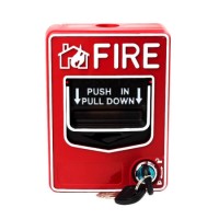 9-28VDC Fire Alarm System Conventional Manual Call Point Button Station Fire Push in Pull Down Emerg