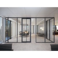 Commercial Aluminium Frame House Double Glass Door