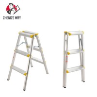 Double Side Narrow Step Aluminium Step Ladder Folding Household Ladder