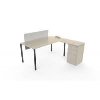 2020 New Design L Shaped Office Table with Cabinet (XDK1004)