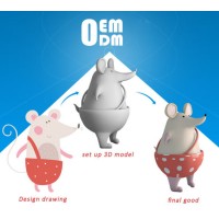 OEM ODM Resin Cartoon Mice Mascot Statue Figurine Handicraft Customization