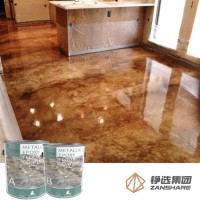 Crystal Clear Liquid Metallic Flooring Coating  Marble Effect Floor  Resin Floors - Brown Glitter Fl