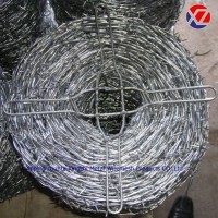 14*14 Double Twisted Galvanized Steel Barbed Wire