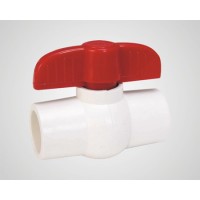 Plastic PVC Compact Ball Valve With Socket or Thread End (V01A)