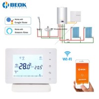Beok Bot306RF-WiFi Wireless Room Thermostat for Gas Boiler Smart Home Temperature Controller Work wi