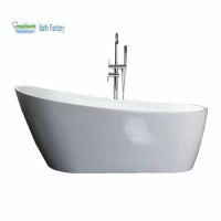 Bathroom 1400mm Freestanding Slipper Acrylic Bath Tub with Faucet