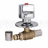 F5 Brass Concealed Press Ball Valve for Pex-Al-Pex Multilayer/Composite Pipes (PAP) for European Mar