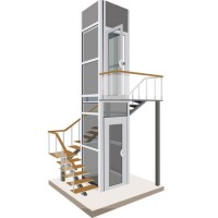 Luxury Decoration Residential Passenger Private Villa House Glass Observation Elevator Hydraulic Hom