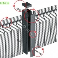 BS1722-14 High Security 358 Weld Wire Mesh Anti Climb Fence for Prison Airport Border Factory Plant