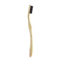 100% Organic Biodegradable Custom Logo Charcoal Bristle Ergonomic Bamboo Toothbrush