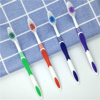 Custom Logo Low Price OEM Home Travel Different Bristles Material Plastic Adult Toothbrush