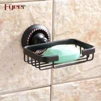 Fyeer Black Series Bathroom Accessory Brass Soap Dish Holder