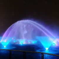 LED Lights Outdoor Water Fountain Landscaping Musical Dancing Fountain