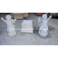 Natural White Stone Marble Sculpture Little Boy Garden Statue (SY-MS126)
