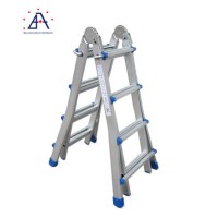 High Quality Double Side Anodized Telescopic Extrusion Aluminum Ladder