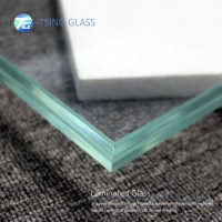 6.38mm 12.76mm Custom Toughened Tempered Laminated Building Glass Panel for Window  Door  Glass Rail