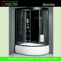 Black Multifunctional Corner Acrylic Round Steam Shower Room (TL-8821)