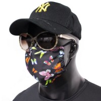 Breathable Fabric Mouth Mask Cotton Cute Black Dust Mask Nose Filter Windproof Face Muffle Bacteria