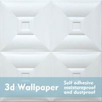 Waterproof PE Foam 3D Leather Design Self Adhesive Wallcovering