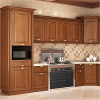 Oppein Imported Modular Solid Wood Cabinets Kitchen Furniture Modern