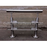 ISO9001 Powder Coated Outdoor/Indoor Metal Stainless Steel Glass Handrail with Balustrade/Railing fo
