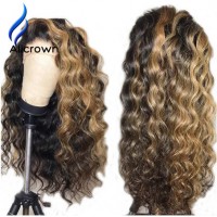 Alicrown 13*6 Lace Front Human Hair Wigs with Baby Hair Brazilian Non-Remy Middle Ratio Deep Part La