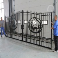 Luxury Ornamental Wrought Iron Gate/Driveway Steel Main Gate Deer
