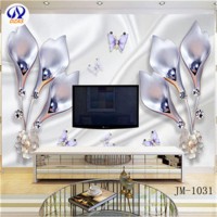 Large Seamless Non-Woven 3/5D Crystal Mural TV Living Room Background Wallpaper Wall Covering Jewelr